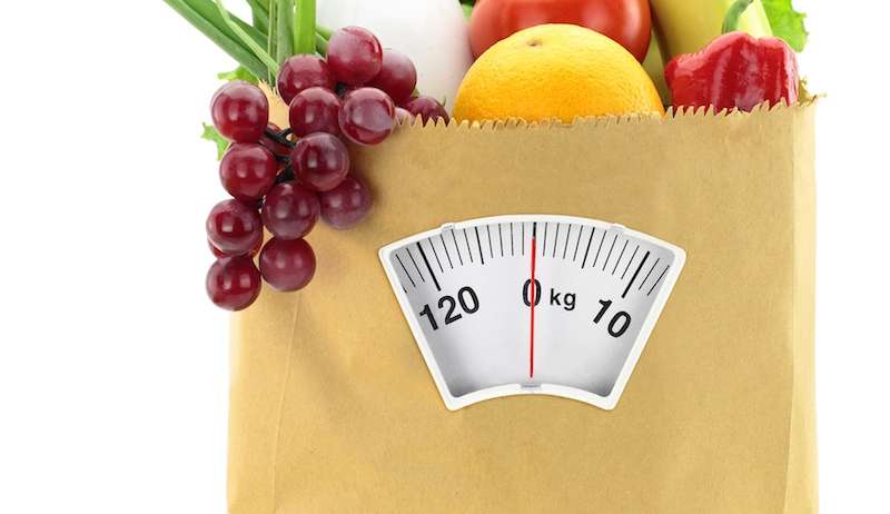 Healthy diet. Fresh food in a paper bag